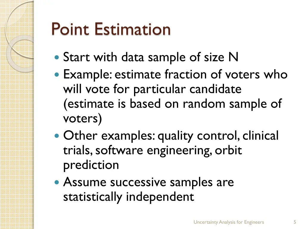 point estimation