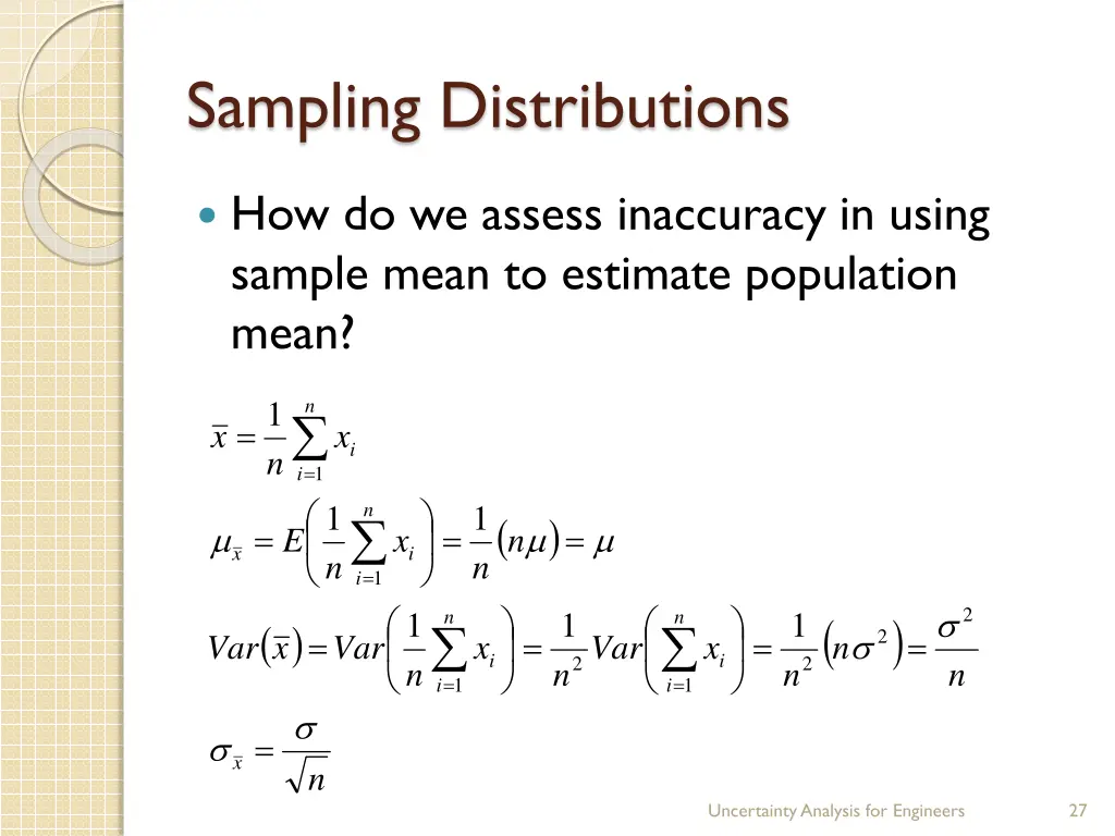 sampling distributions
