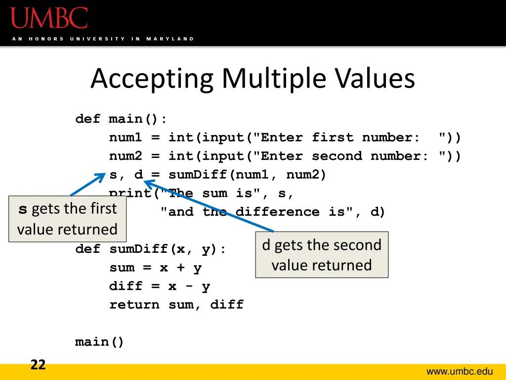 accepting multiple values 2