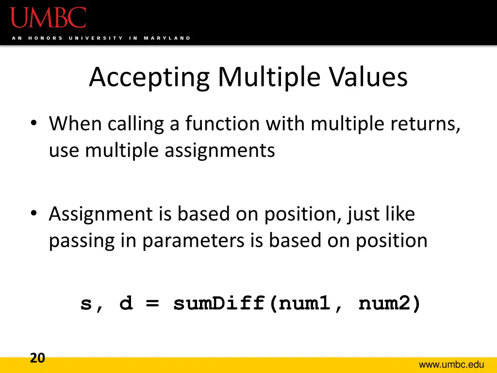 accepting multiple values