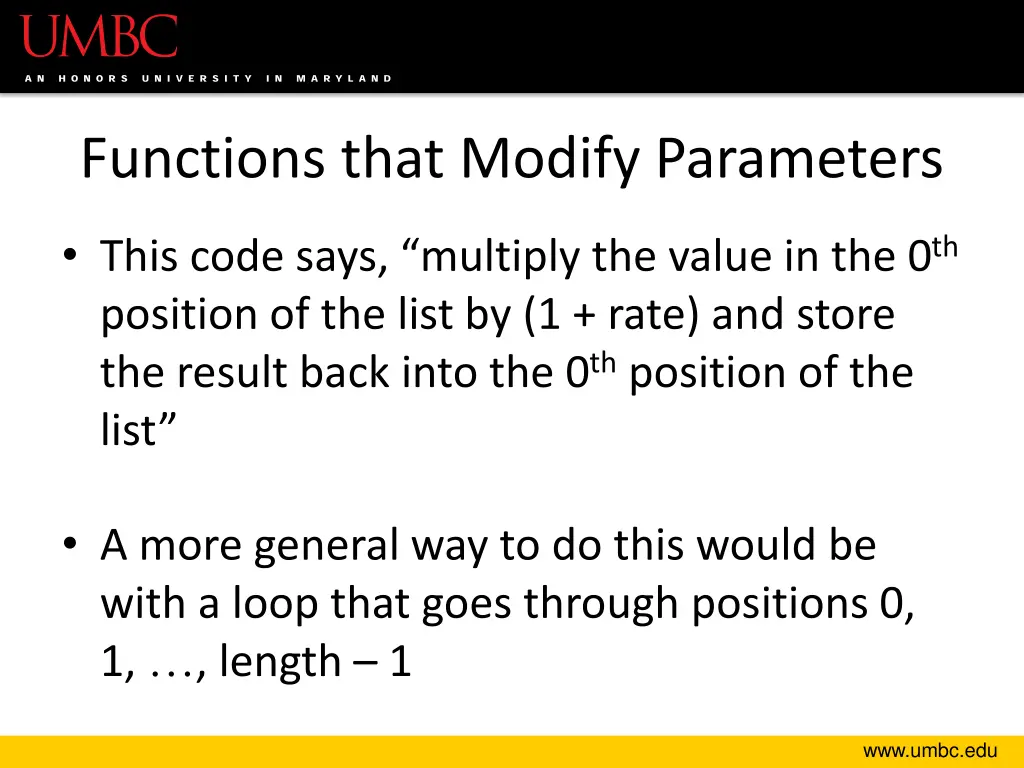 functions that modify parameters 10