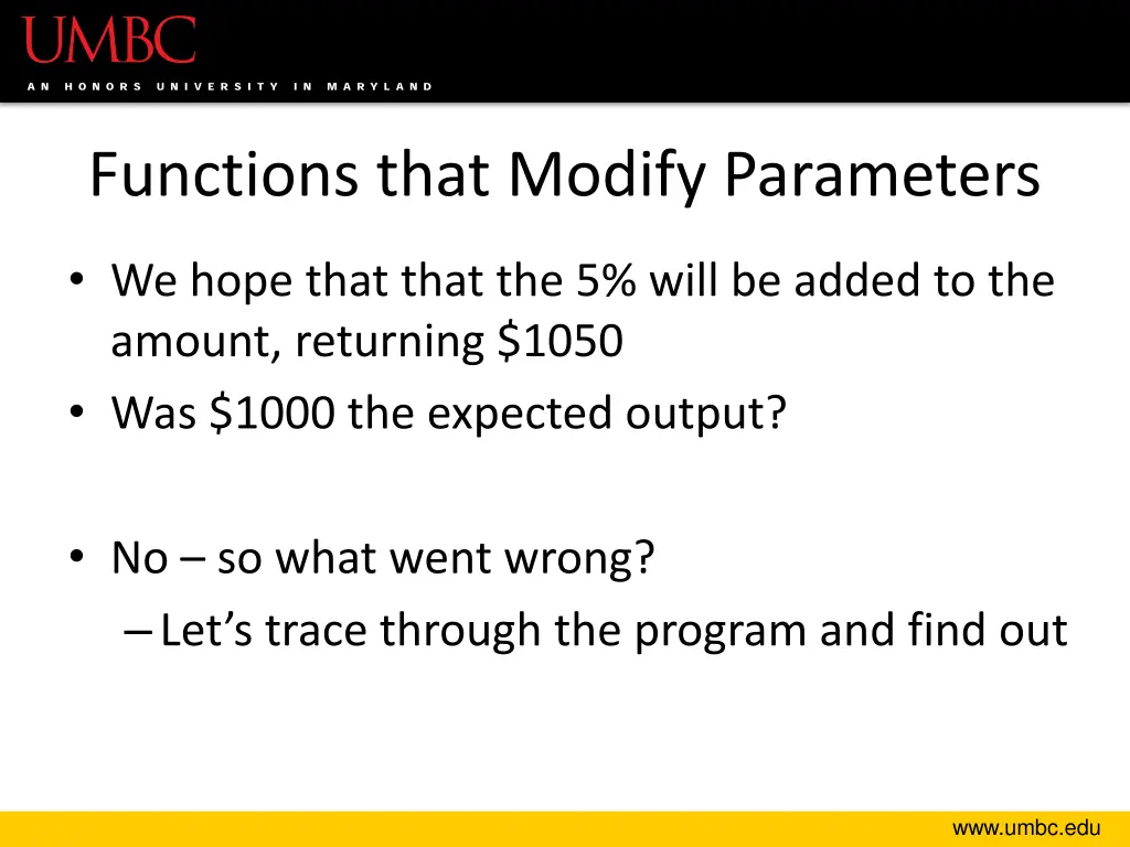 functions that modify parameters 2