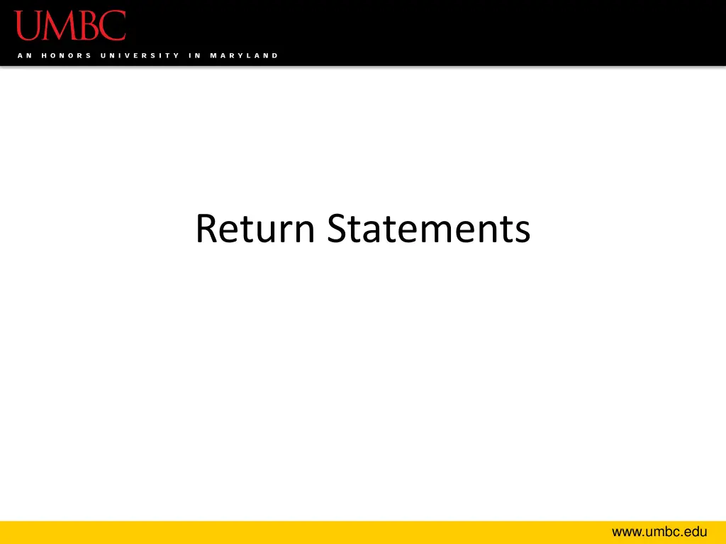 return statements