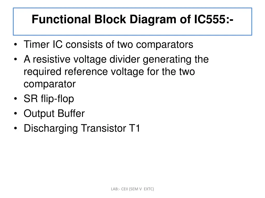 functional block diagram of ic555