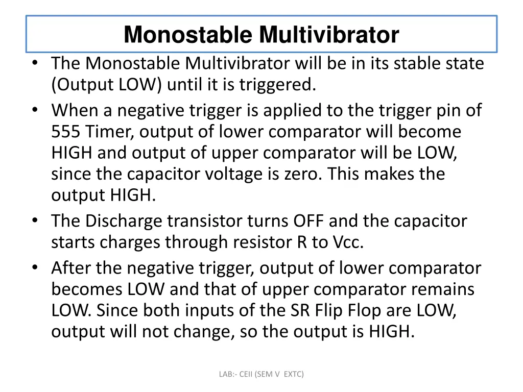 monostable multivibrator 1