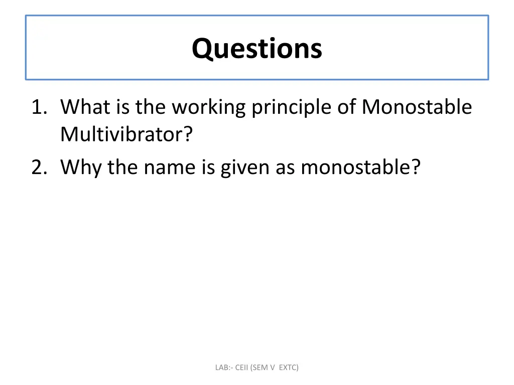 questions