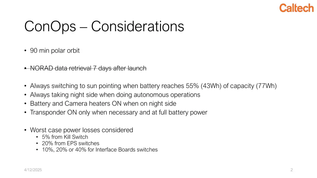 conops considerations