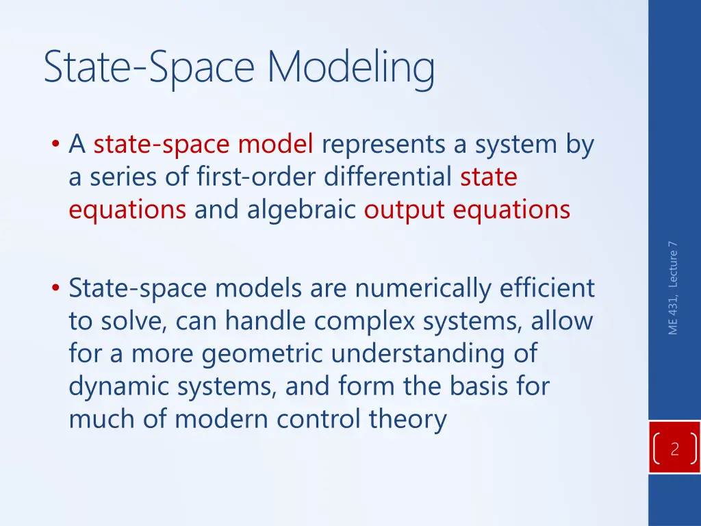 state space modeling