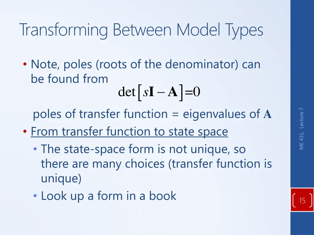 transforming between model types 1