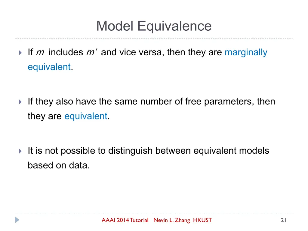 model equivalence