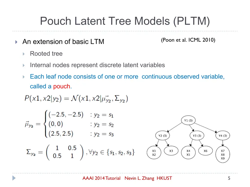 pouch latent tree models pltm
