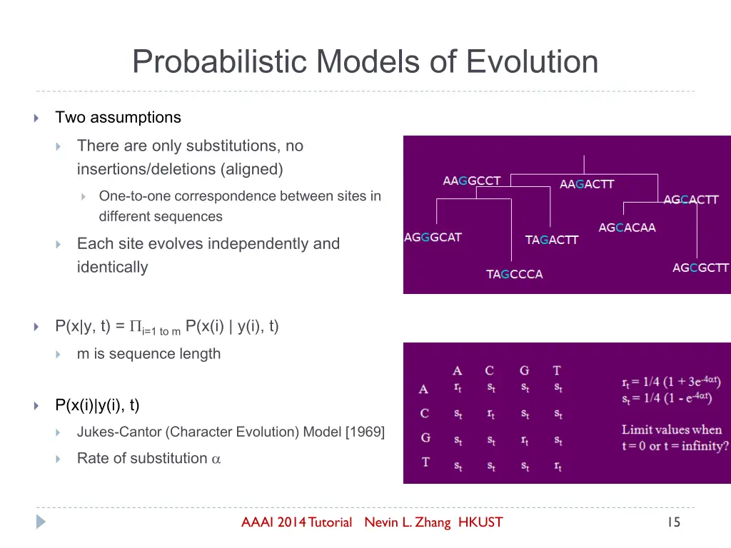 probabilistic models of evolution