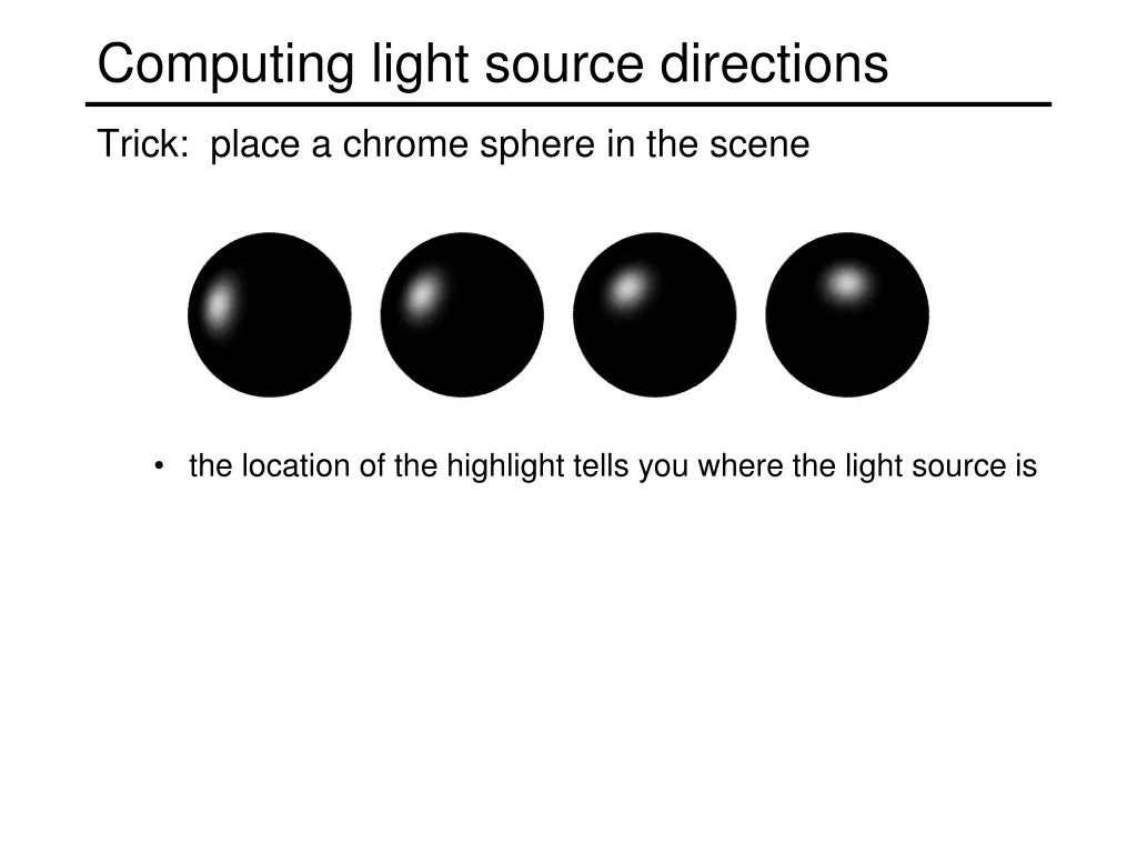 computing light source directions