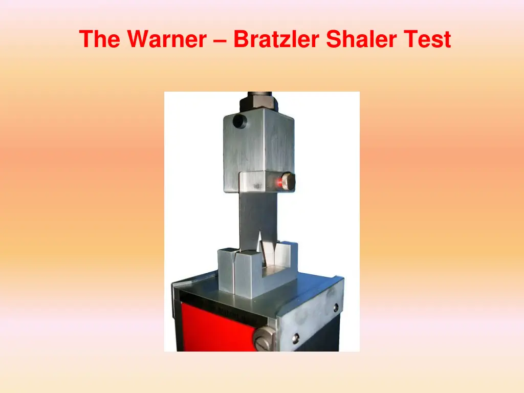 the warner bratzler shaler test