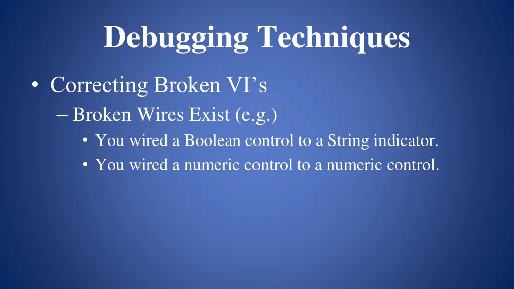 debugging techniques 1