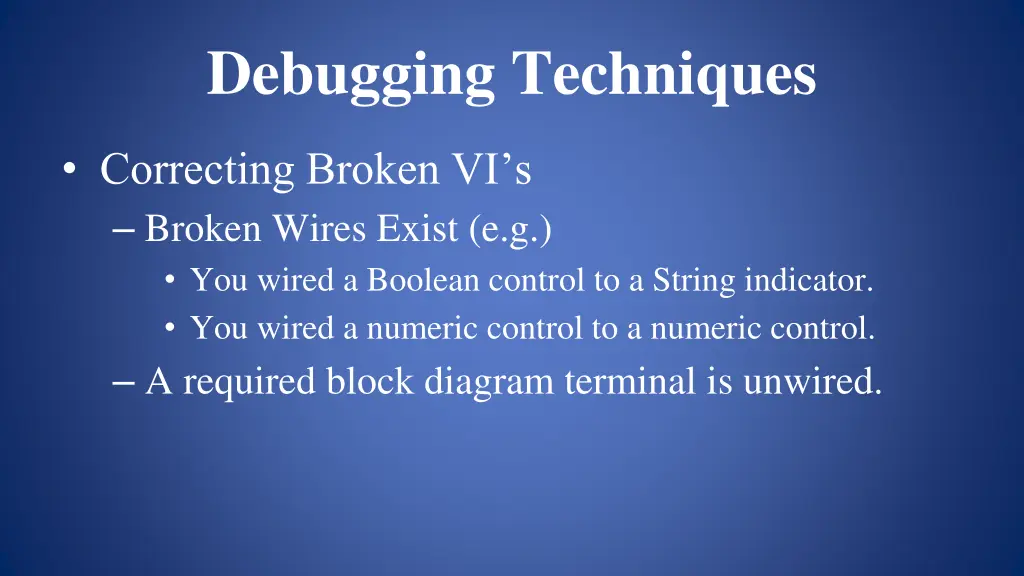 debugging techniques 2