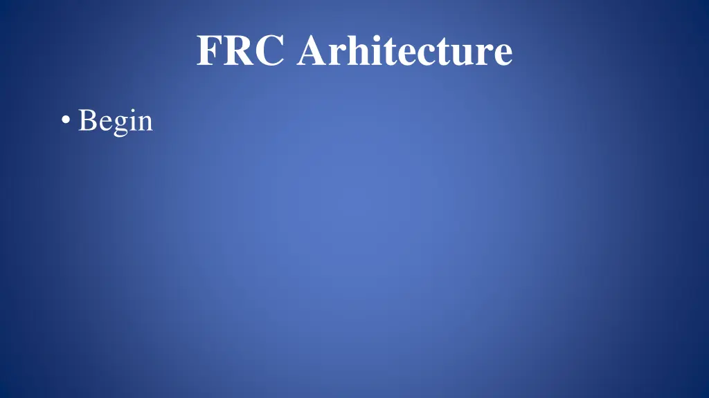 frc arhitecture