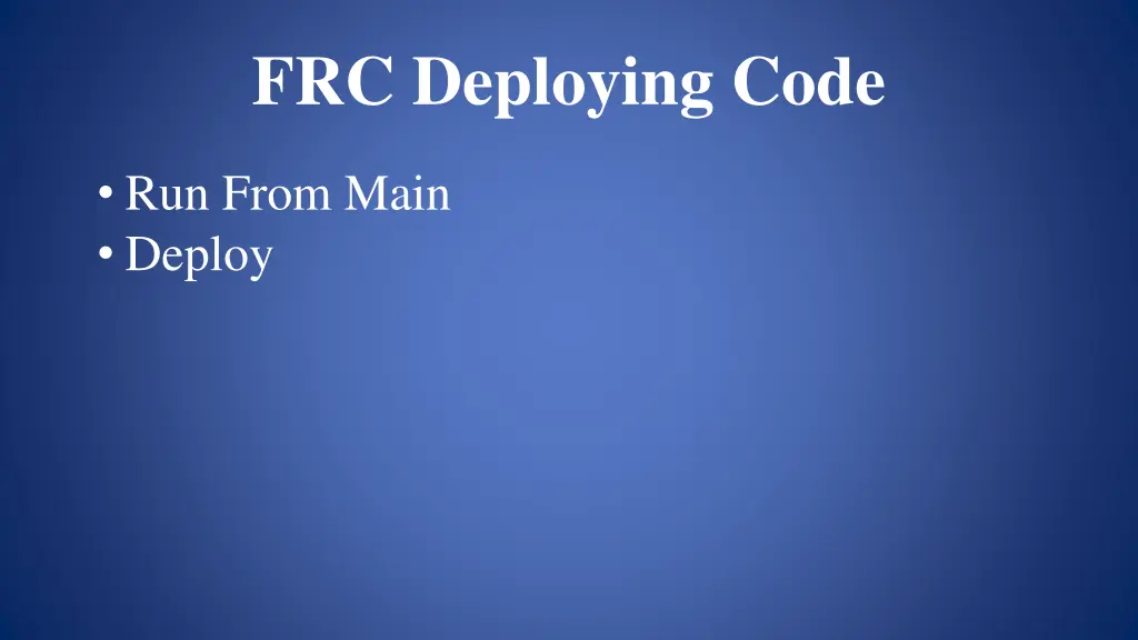 frc deploying code 1