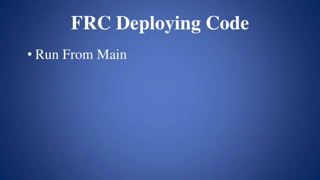 frc deploying code
