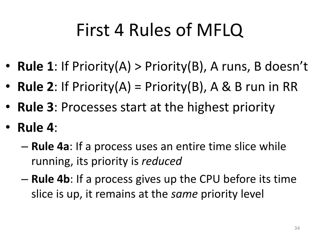 first 4 rules of mflq