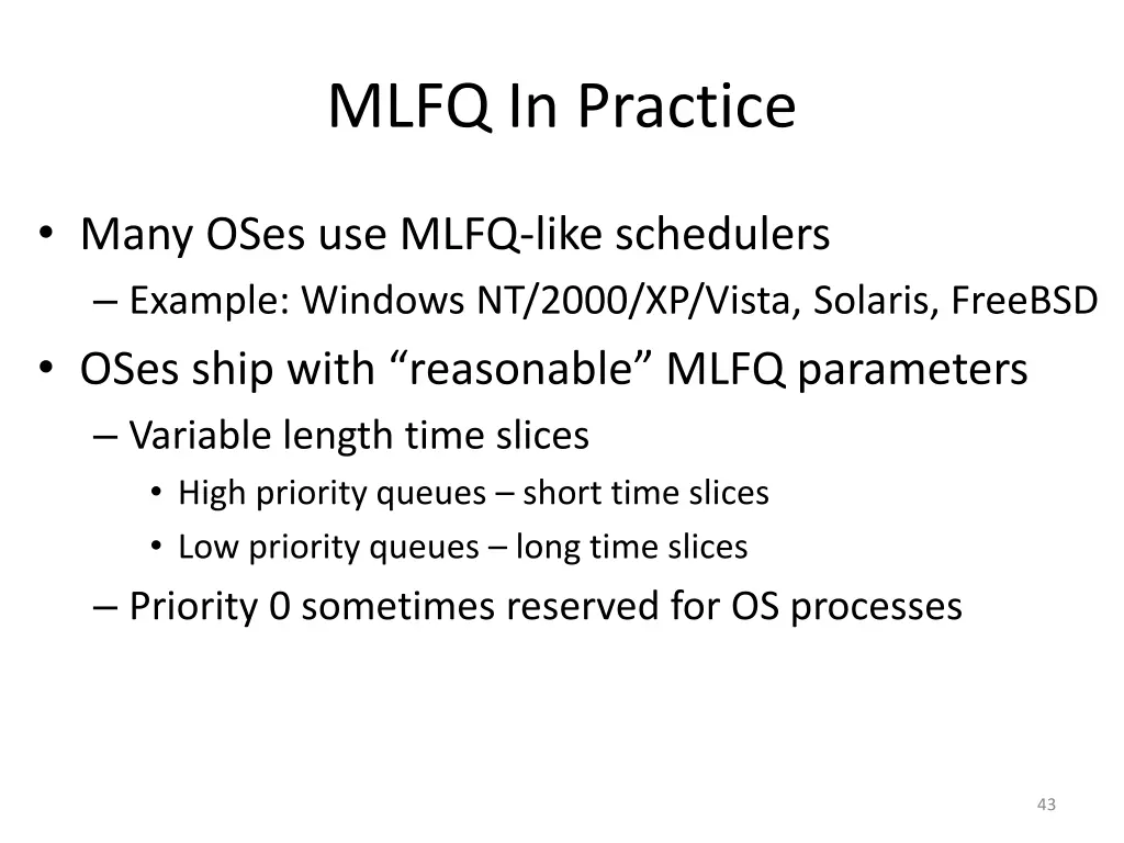 mlfq in practice