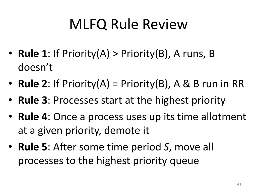 mlfq rule review