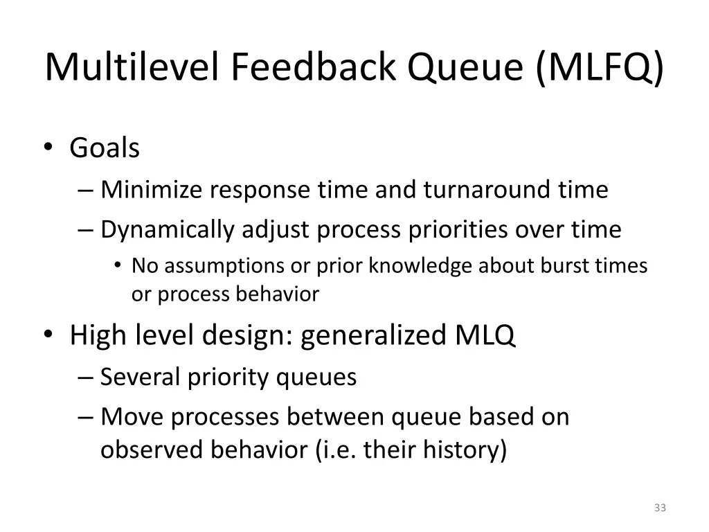 multilevel feedback queue mlfq