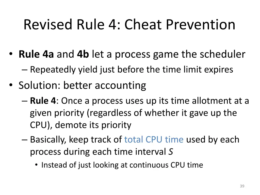 revised rule 4 cheat prevention
