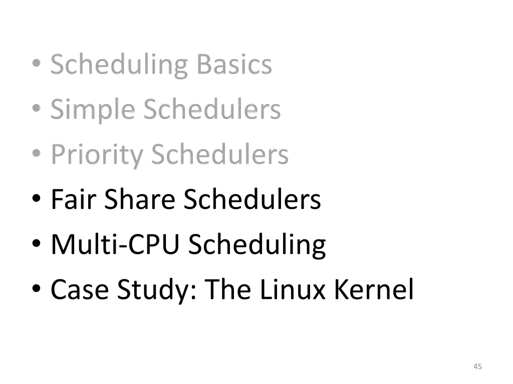 scheduling basics simple schedulers priority 3