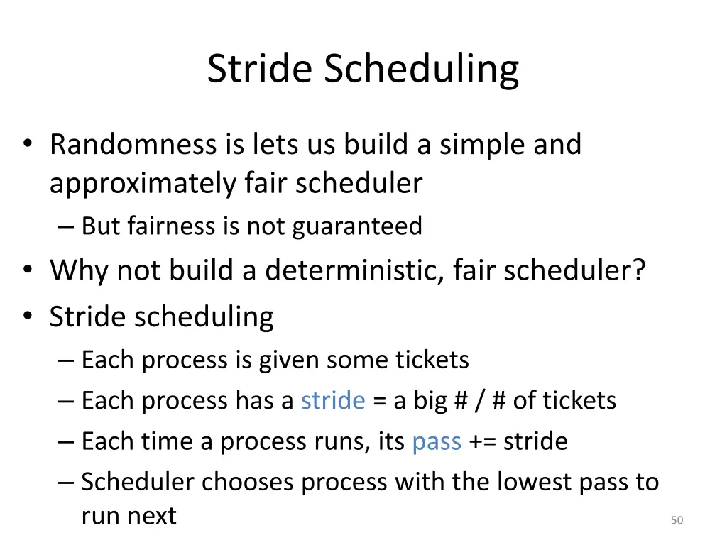 stride scheduling