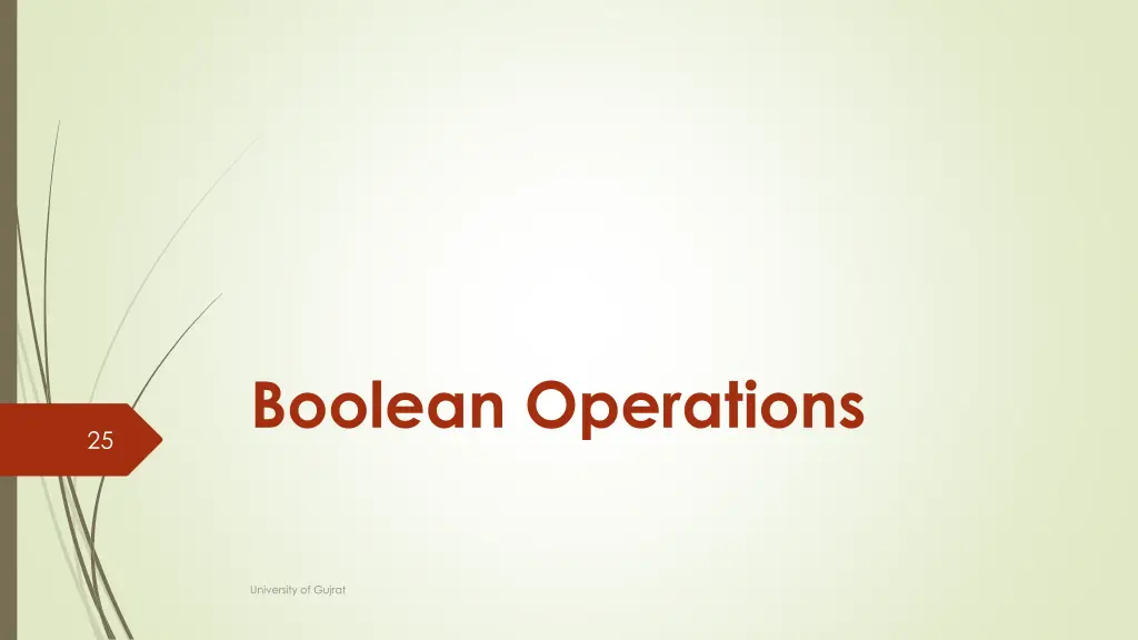 boolean operations