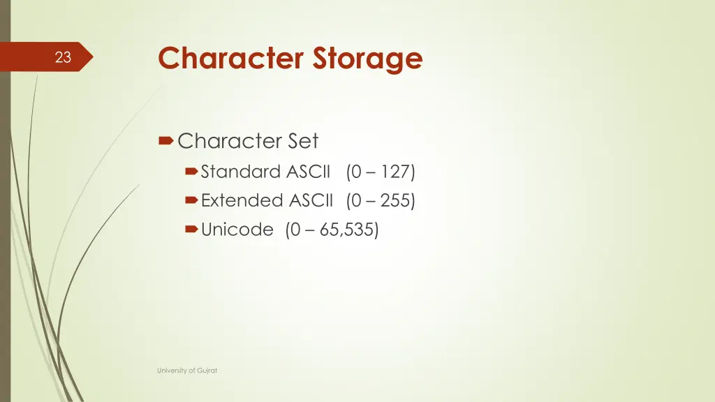 character storage