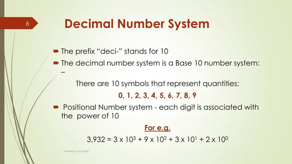 decimal number system