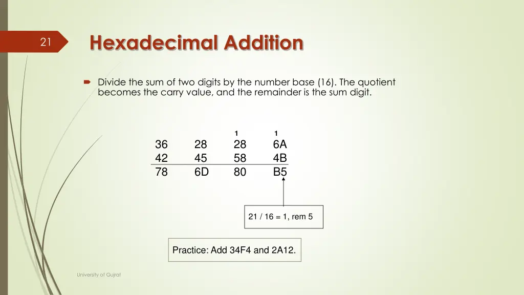 hexadecimal addition