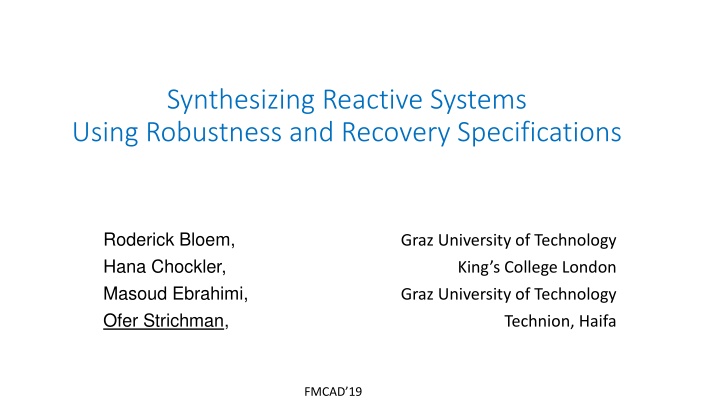 synthesizing reactive systems using robustness