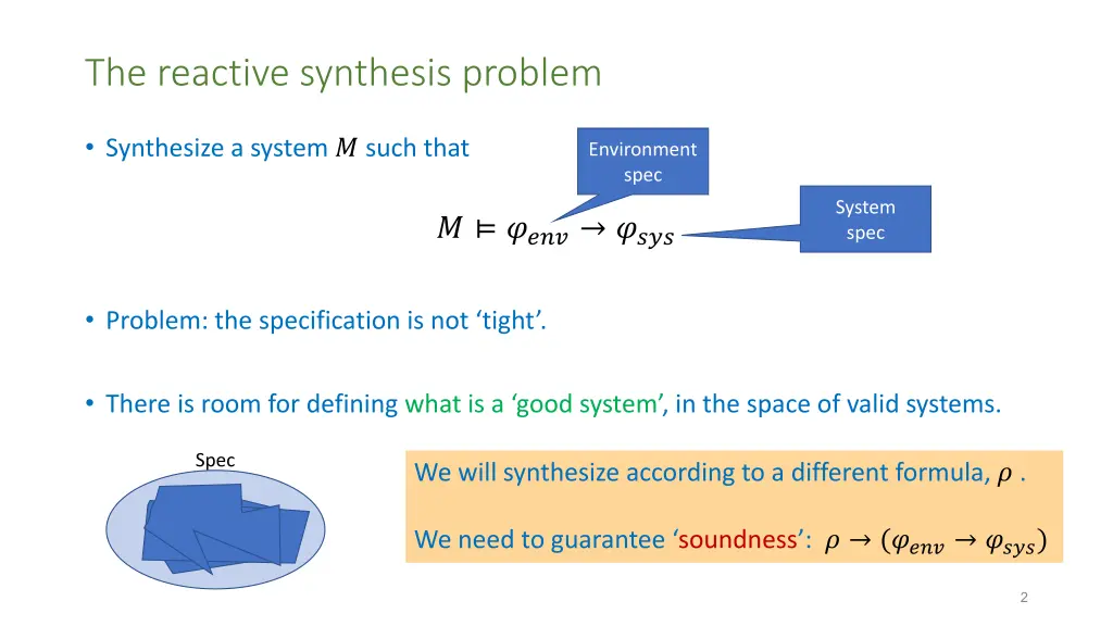 the reactive synthesis problem