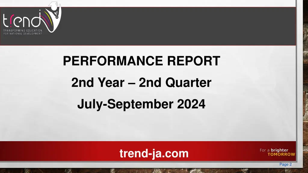 performance report 2nd year 2nd quarter july