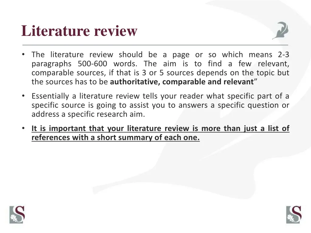literature review