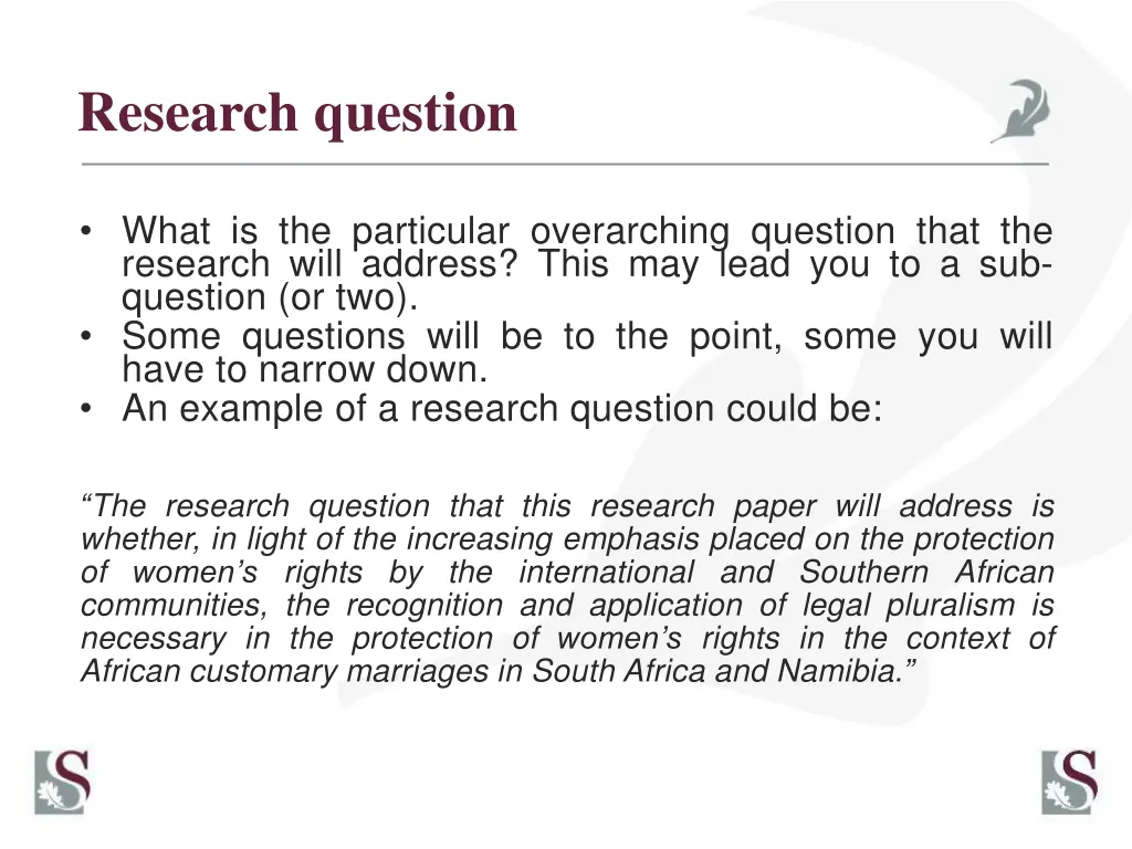 research question