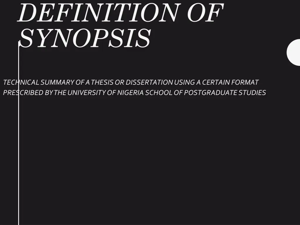 definition of synopsis