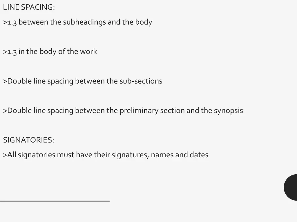 line spacing