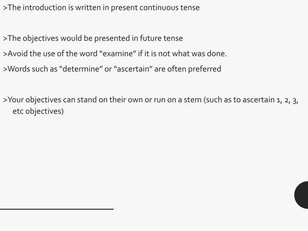 the introduction is written in present continuous
