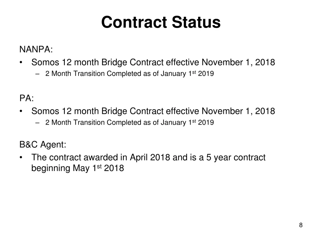 contract status