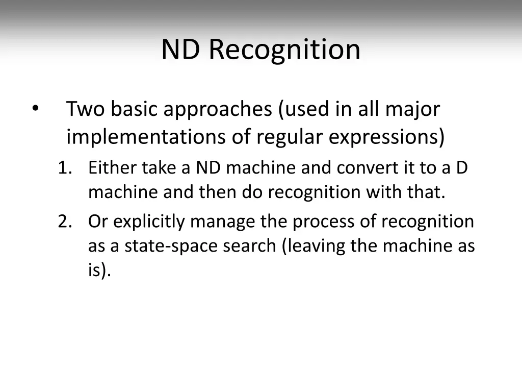 nd recognition