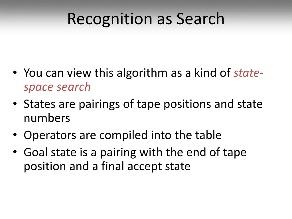 recognition as search