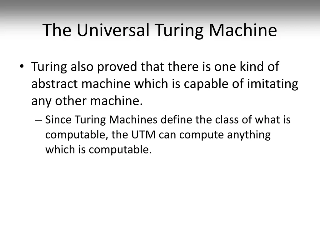 the universal turing machine