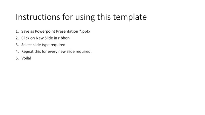 instructions for using this template