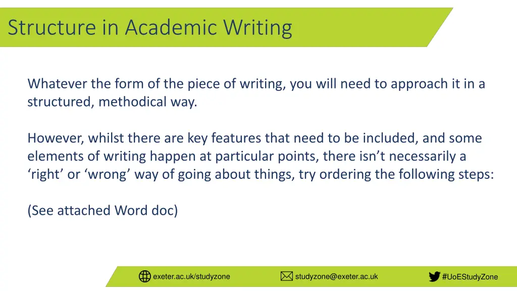 structure in academic writing
