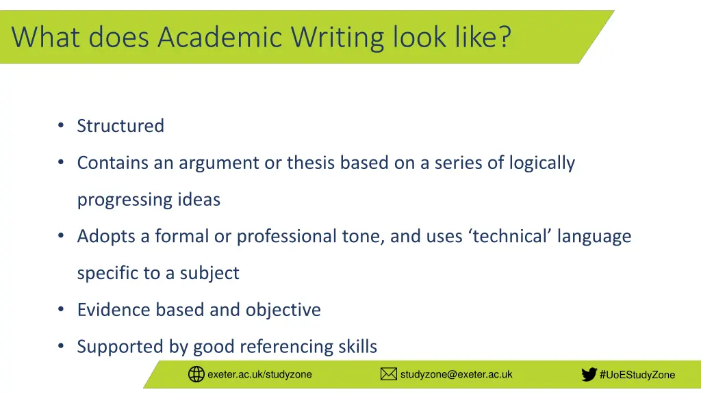 what does academic writing look like