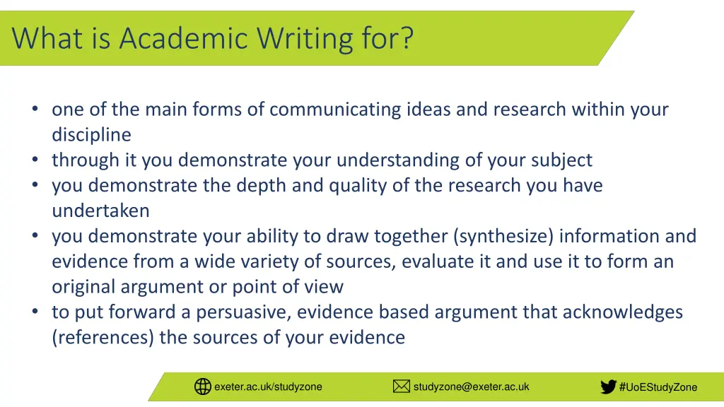 what is academic writing for
